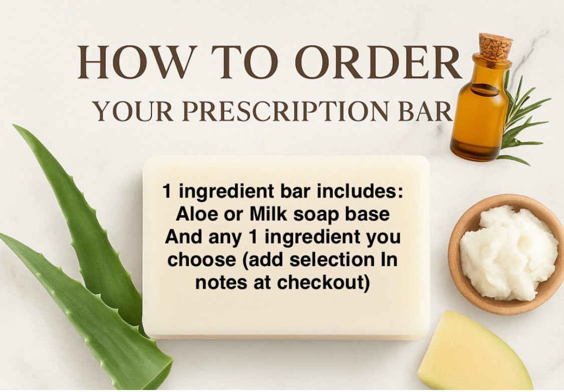 Prescription RX Bar Fully Customizable Soap Bar for Face and Body