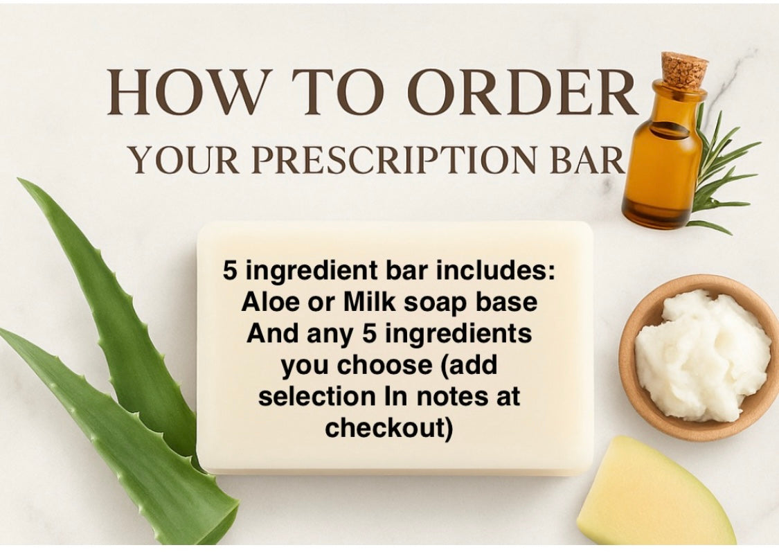 Prescription RX Bar Fully Customizable Soap Bar for Face and Body