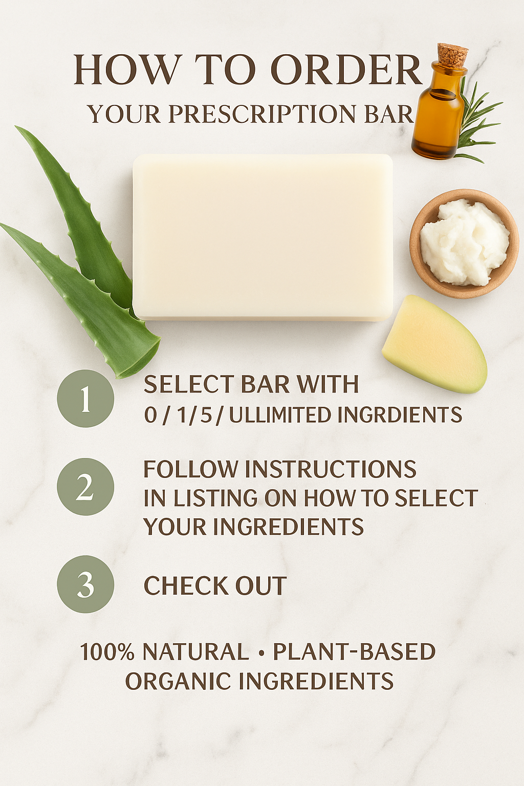 Prescription RX Bar Fully Customizable Soap Bar for Face and Body